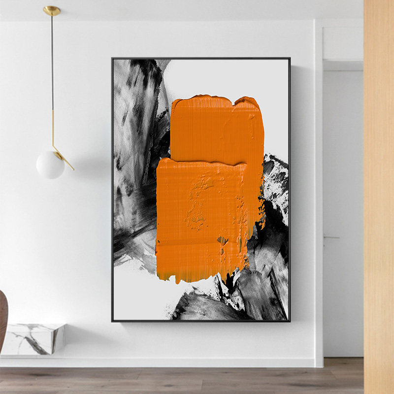 影拥 艺术碰撞 现代抽象色彩装饰画 设计师挂画 客厅餐厅玄关壁画