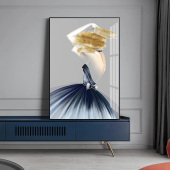 饰画客厅餐厅卧室床头挂画入户玄关过道壁画 现代人物装 影拥 绽开