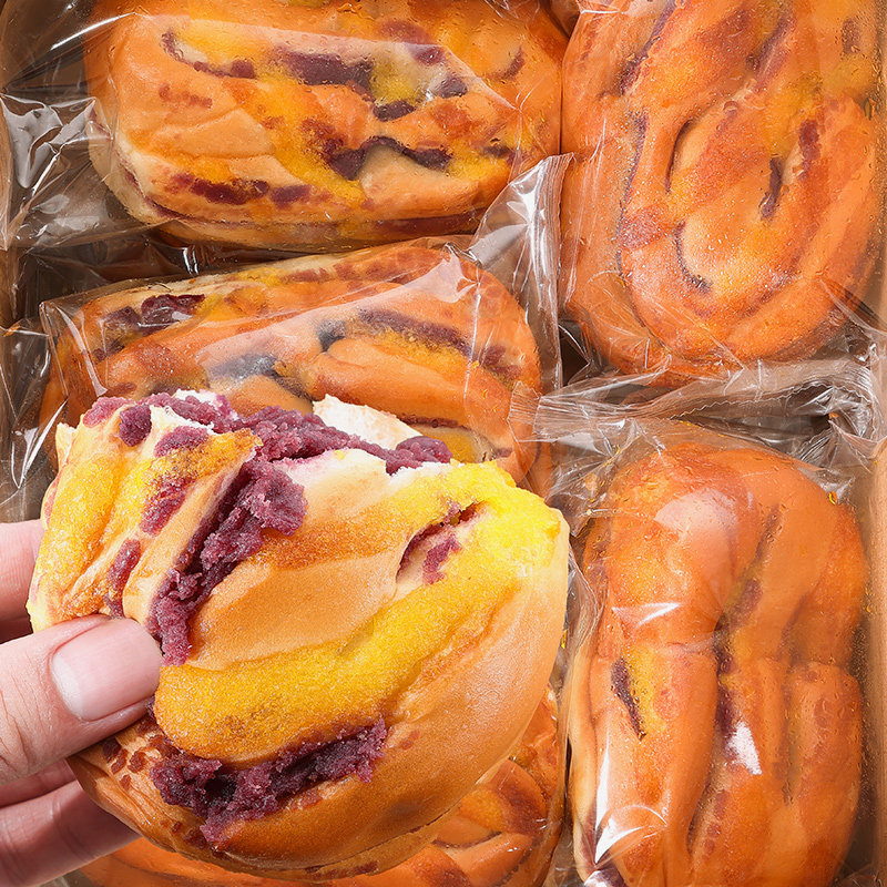 椰蓉紫薯面包整箱夹心学生早餐食品蛋糕零食即食早饭点营养香芋泥