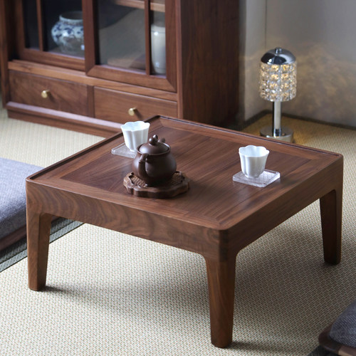 宋式美学北美黑胡桃木炕桌茶台