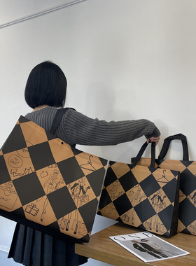 大容量服装店无纺布手提袋定制防水加厚购物礼品环保广告包装袋子