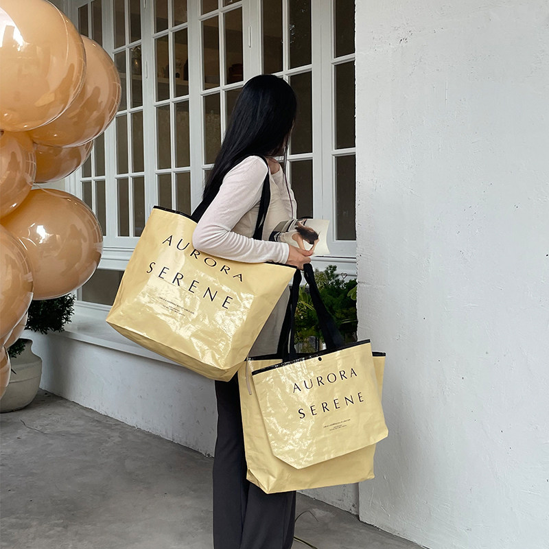 大容量编织袋服装店手提袋子装衣服用韩系女装购物礼品包装袋定制