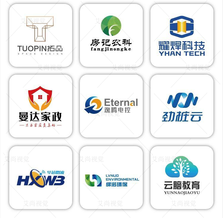 logo设计商标企业公司品牌字体卡通标志科技家政教育