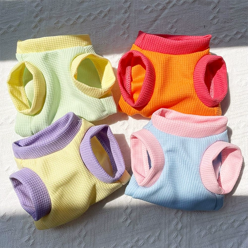 Интернет -знаменитость весна и осень тонкий жилет с тягой собак одежда одежда Лето маленькие щенки Тедди Бомеибен