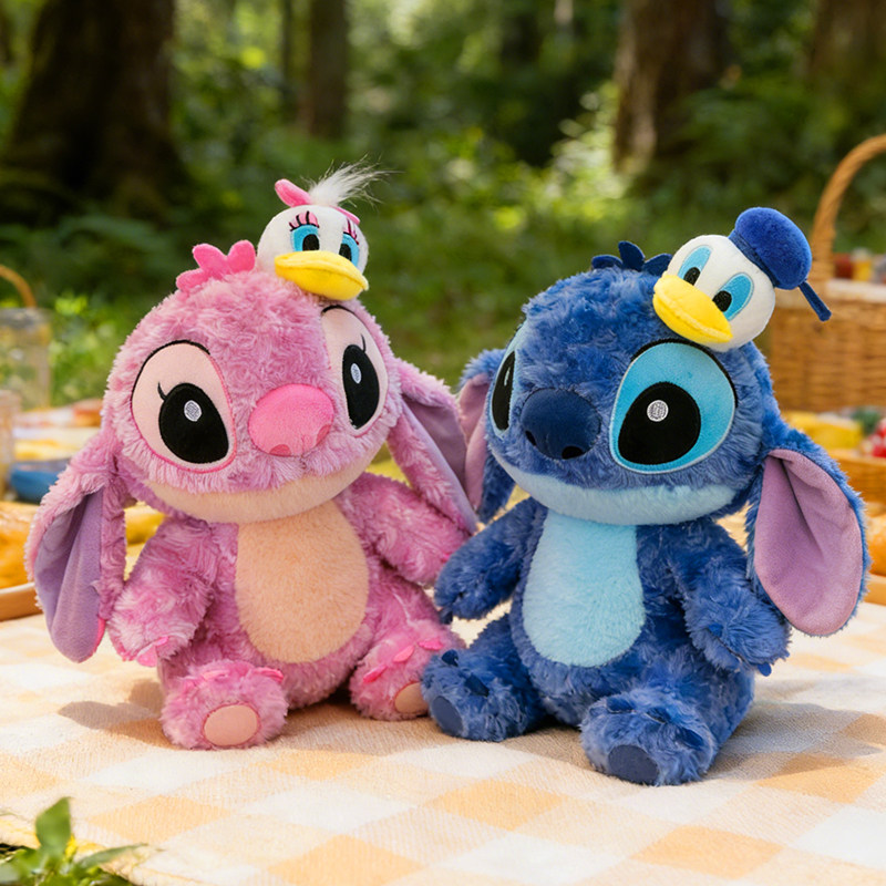 可爱史迪仔唐老鸭玩偶安琪公仔毛绒抱枕情侣一对压床娃娃女生礼物