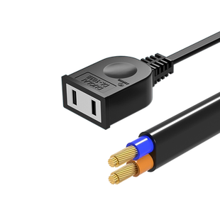 监控摄像头插座电线带插孔灯具电动窗帘自接线电源延长线DIY插头