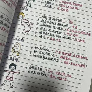 中医诊断学笔记手绘彩色笔记本中医考研考编笔记手绘本B5尺寸