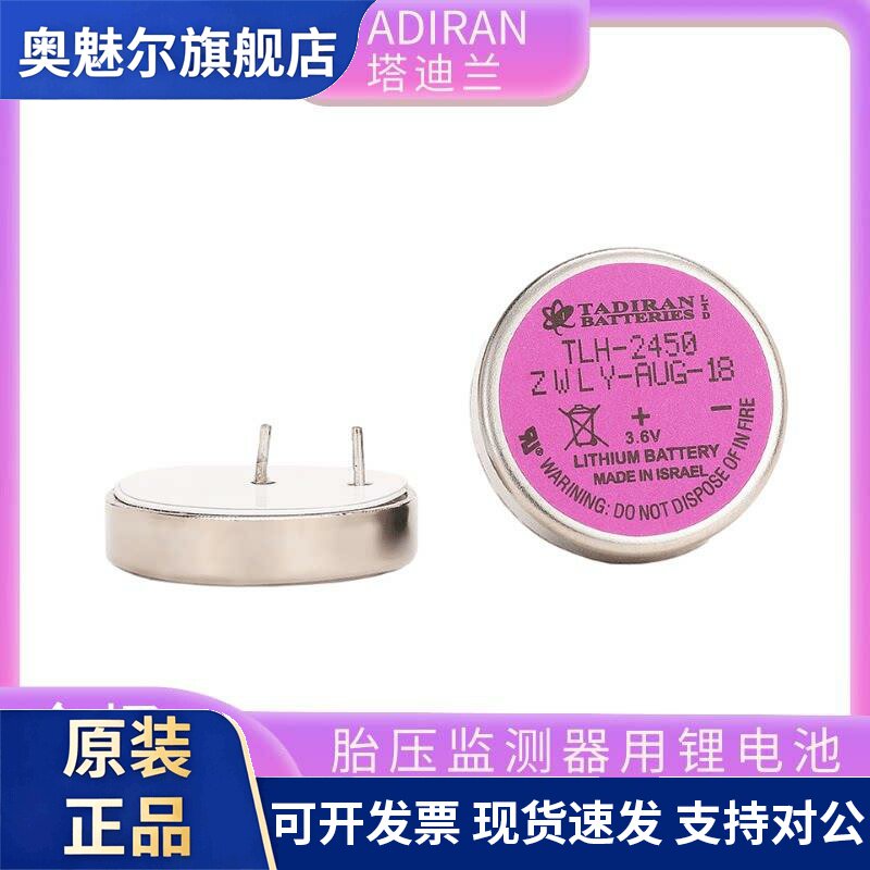 适用塔迪兰TLH-2450耐高温3.6V纽扣电池铁将军胎压传感器TPMS税控机