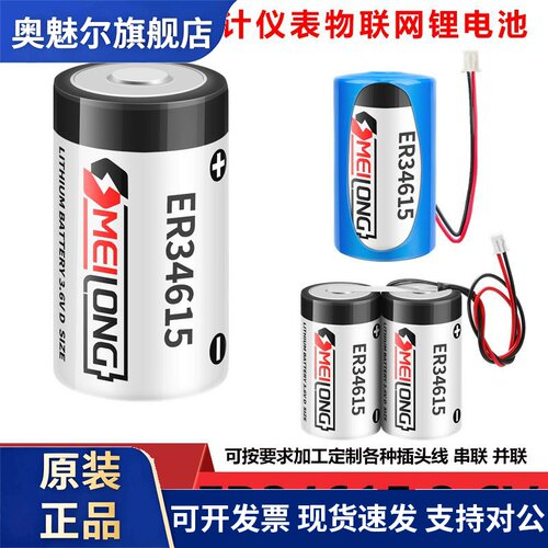 适用OMEILONG ER34615燃气煤矿流量计仪表3.6V智能专用锂电池物联网
