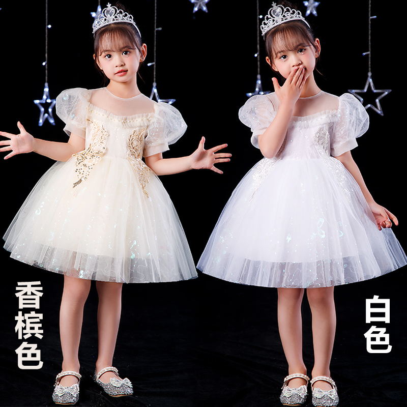 儿童合唱演出服女童公主裙舞蹈蓬蓬裙男童礼服小学生合唱表演服装