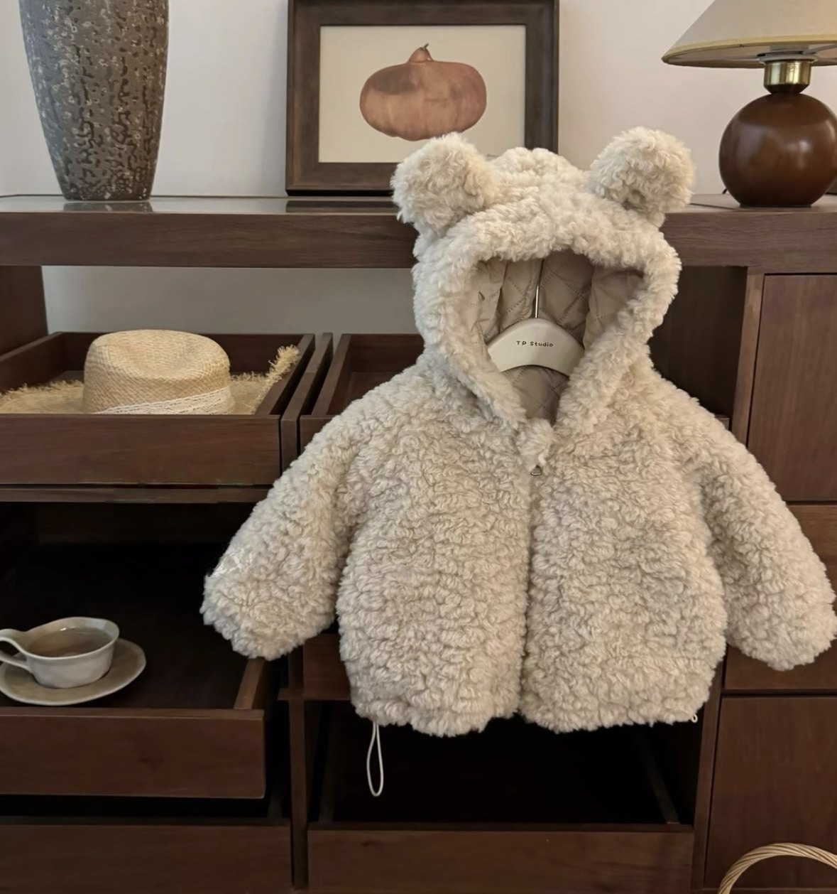 【现货】小熊出没！韩国童装男女童夹棉加厚连帽毛毛衣洋气外套潮,童装/婴儿装/亲子装,棉袄/棉服,淘宝优惠券,粉丝福利购,淘宝优惠卷