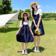 夏季 2024新款 母女装 裙子 高端亲子装 夏装 雪纺连衣裙假两件洋气韩版