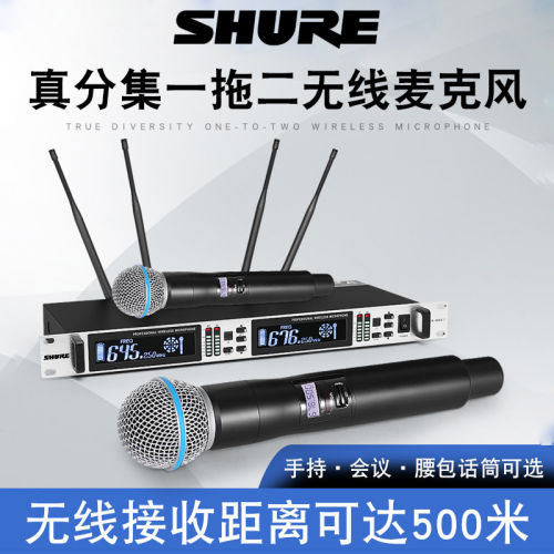 舒尔防啸叫无线话筒一拖