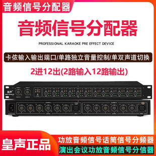 KingAudio/皇声FS206分配器(二进十二出)音乐话筒音频讯号分配器