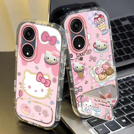 适用于OPPOA1Pro手机壳立体公仔oppoa1保护壳新款女镜面支架卡通A1s/A1x/A1活力版防摔硅胶软全包可爱