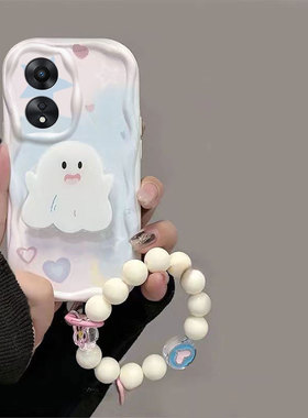 适用oppoa58手机壳白色幽灵OPPOA58X保护壳新款防摔全包OPPOA58ⅹ可爱软硅胶的网红年女款卡通oppoa58x手机壳