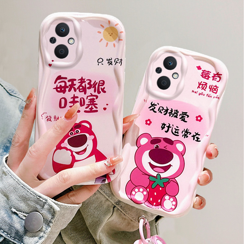 适用于oppoa96手机壳发财熊手链