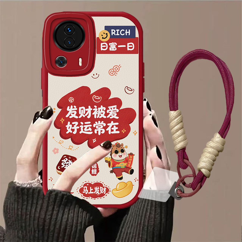 适用于小米Civi2手机壳小米Civi3保护壳新款手绳女款防摔全包卡通软壳超薄硅胶网红可爱小米CIVI2保护套