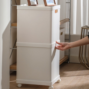 日式正方形收纳箱带盖收纳筐玩具杂物整理箱大号直角格子柜储物盒