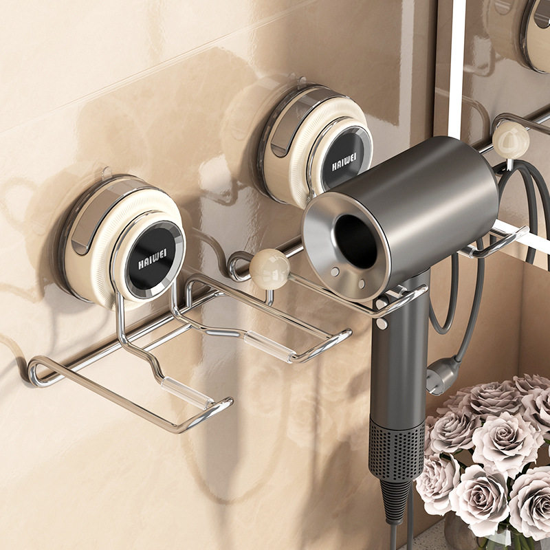 卫生间吹风机置物架免打孔浴室放置架墙上收纳支架壁挂电吹风挂架