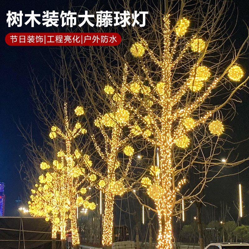 led藤球灯彩灯闪灯户外