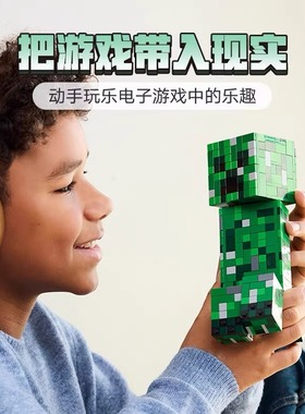 新款我的世界系列适用乐高苦力怕人仔21276益智男孩拼装积木玩具