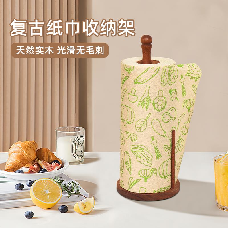 实木材质 一体双杆 撕扯方便
