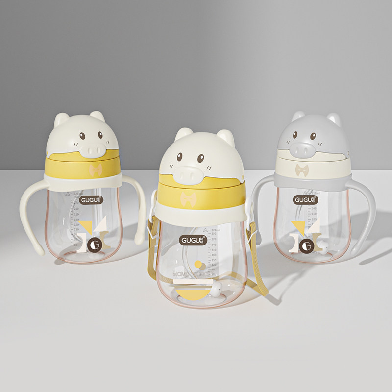 咕咕学饮杯奶瓶孕妇婴儿水杯吸管杯儿童6个月以上鸭嘴杯防呛直饮