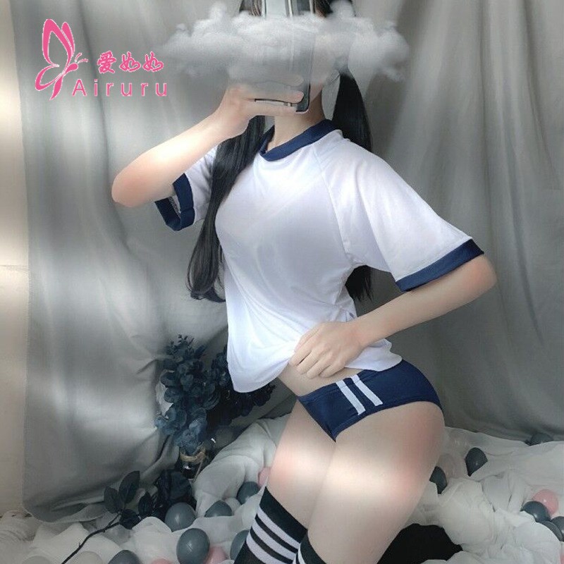 日系学生装清纯可爱萝莉装T恤短裤包臀运动体操服性感Cosplay女装