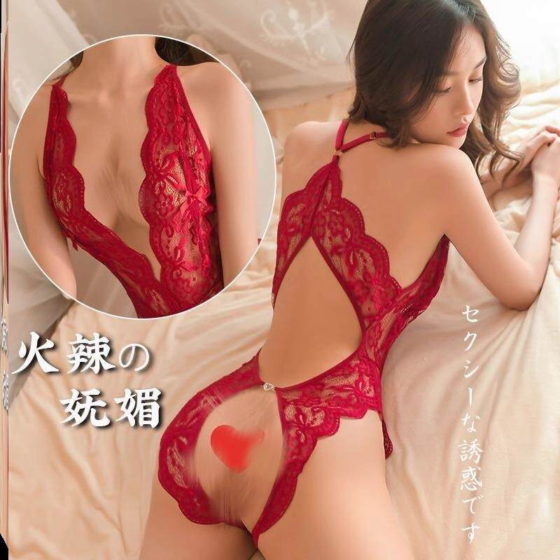 吊带裙睡衣女性感蕾丝情趣纯欲风连体塑身内衣大码胖mm200斤紧身