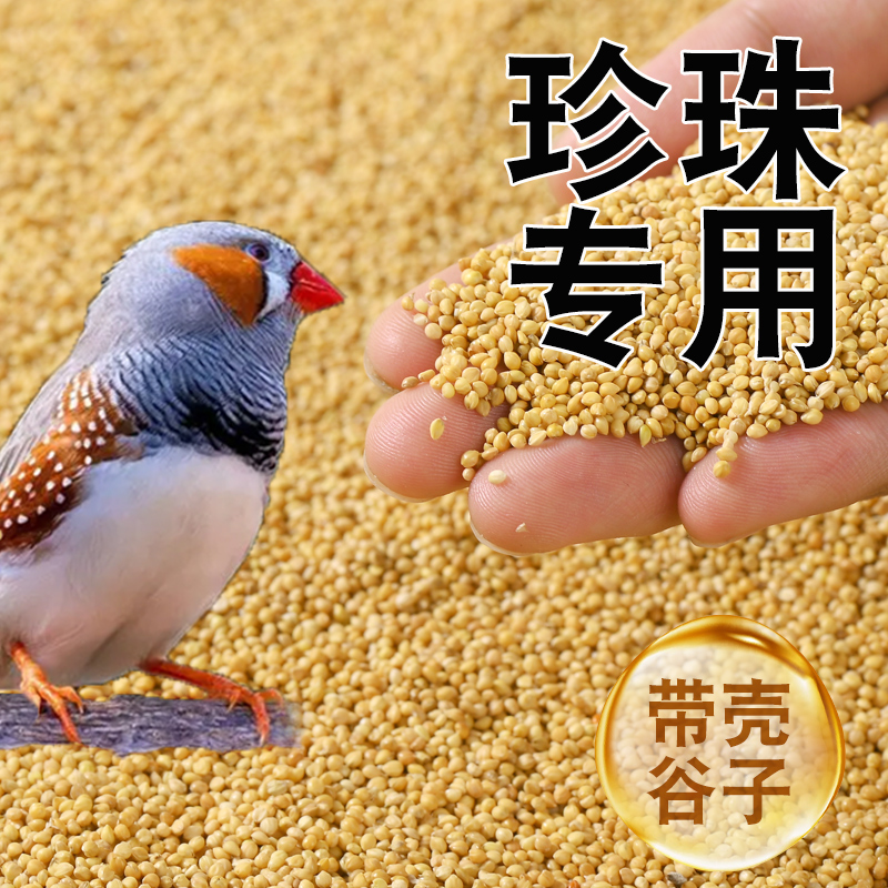 珍珠鸟专用粮下蛋饲料带壳黄谷子