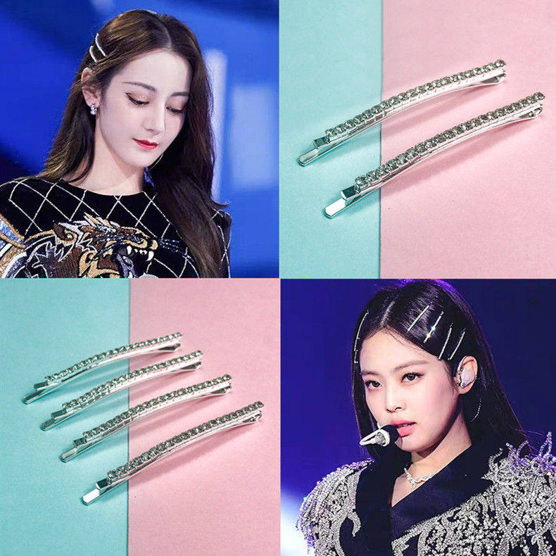 金智妮jennie同款发夹韩国ins水钻网红一字夹少女侧边夹子发饰女