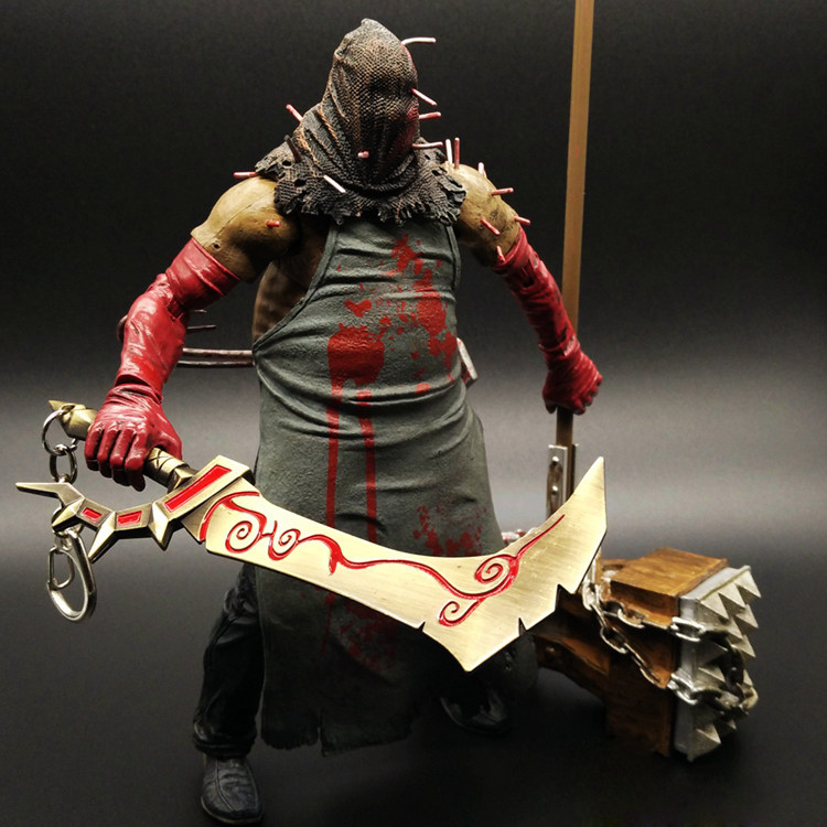 neca生化危机5僵尸屠夫侩子手里昂伞可动人偶追踪舔食者手办模型2