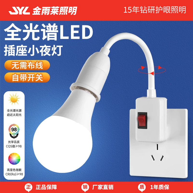 创意插座式小夜灯可更换灯泡图片