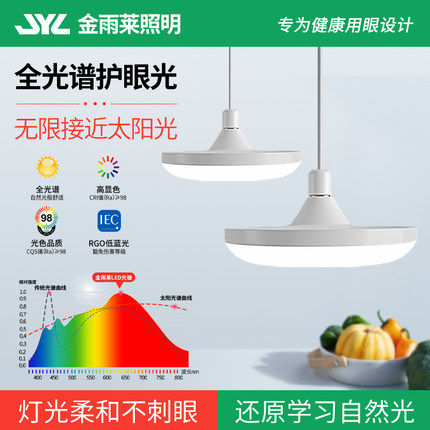 led插座灯家用插电式照明直插带线飞碟灯带开关插头悬挂超亮灯泡