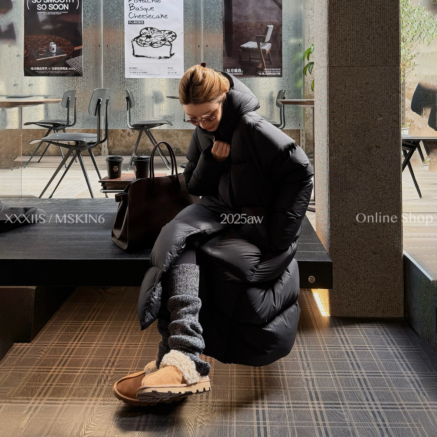 连帽长款羽绒服女过膝90白鹅绒