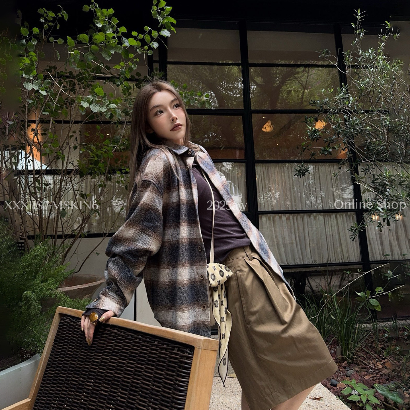 长袖衬衫女宽松oversize纯棉磨毛