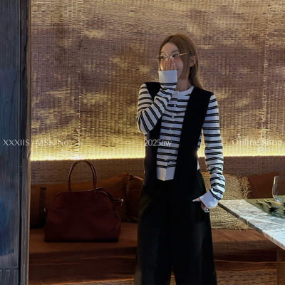 披肩条纹开衫女羊毛混纺