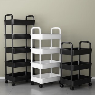 小推车置物架落地客厅厨房浴室移动多层零食架卧室床头收纳储物架