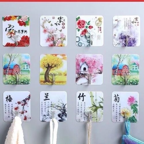 免打孔挂钩无痕强力粘钩挂衣服厨房卫生间门后宿舍墙上自粘挂钩