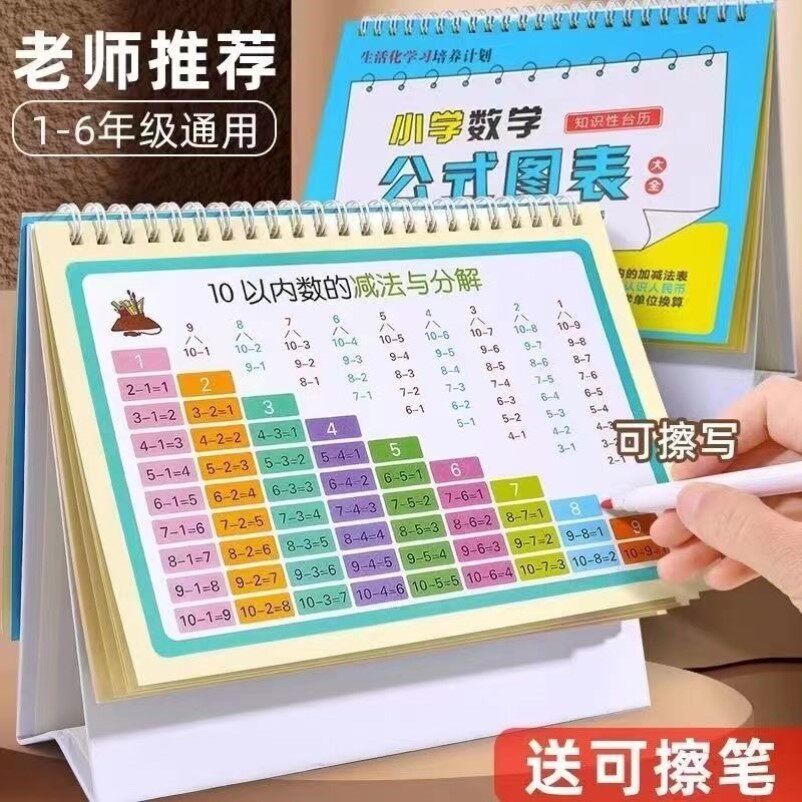 一年级加法加减法口诀表10以内的分解与组成挂图数学公式台历大全