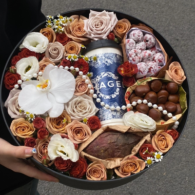 手提开窗花盒水果鲜花束包装盒