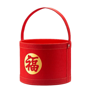 结婚抱抱桶乔迁新年福桶插花花束空桶红色福字过年摆件喜庆装饰