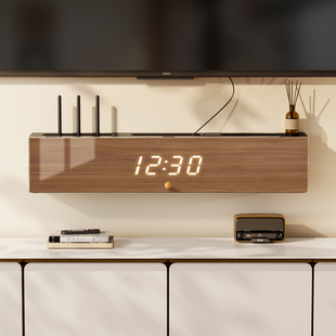 路由器收纳盒高级感免打孔电视柜wifi机顶盒遮挡电线插座遮丑神器