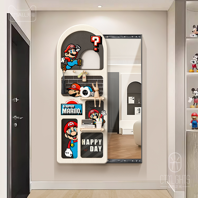 隐形推拉全身镜马里奥