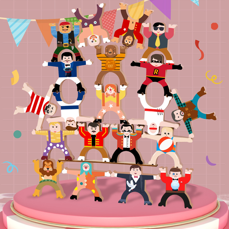 木质大力士叠叠乐积木平衡叠叠高