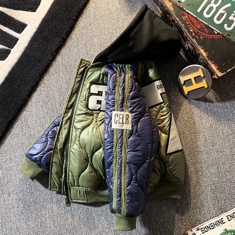 男童薄棉服秋冬款外套夹棉儿童