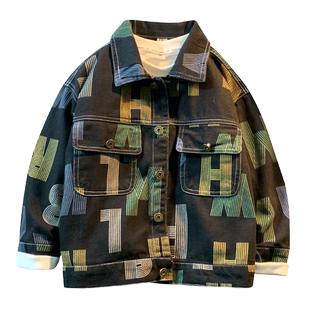 牛仔外套男童春装2026新款上衣儿童春秋款男孩夹克中大童痞帅春款