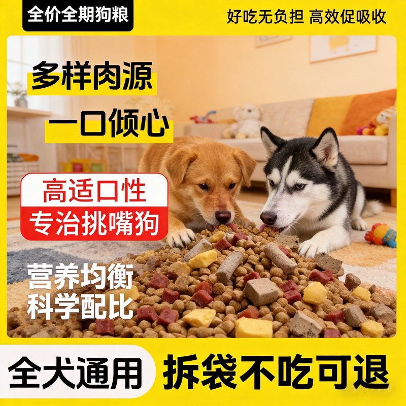 狗粮泰迪专用狗粮5斤补钙包邮