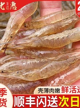 顺丰小海虾2斤新鲜捕捞鲜活速冻小白虾200g/袋3-4cm海鲜水产包邮